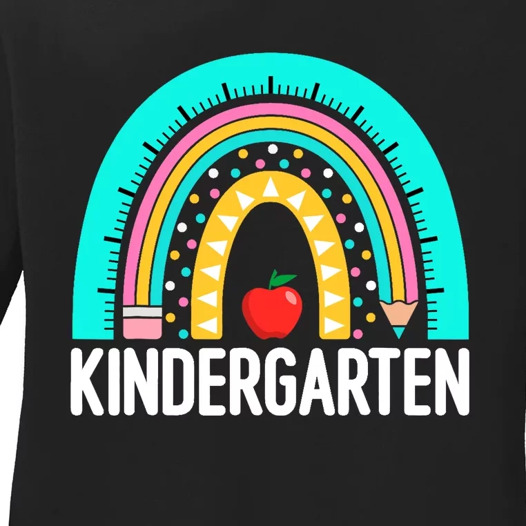 Kindergarten Rainbow Teacher Team Kindergarten Crew Girl Boy Ladies Long Sleeve Shirt