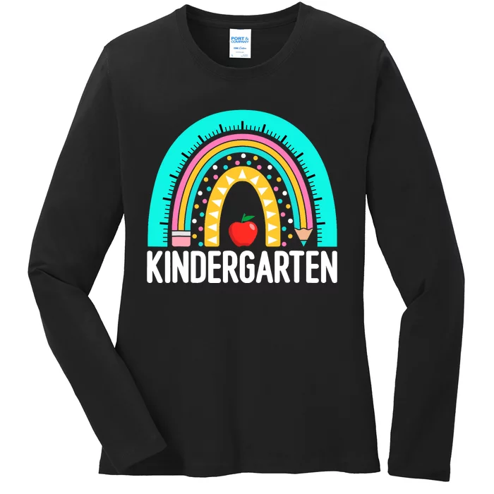 Kindergarten Rainbow Teacher Team Kindergarten Crew Girl Boy Ladies Long Sleeve Shirt