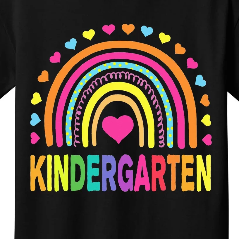 Kindergarten Rainbow Teacher Team Kinder Squad Kids T-Shirt