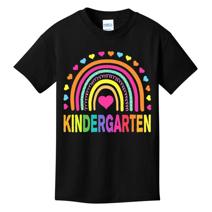 Kindergarten Rainbow Teacher Team Kinder Squad Kids T-Shirt