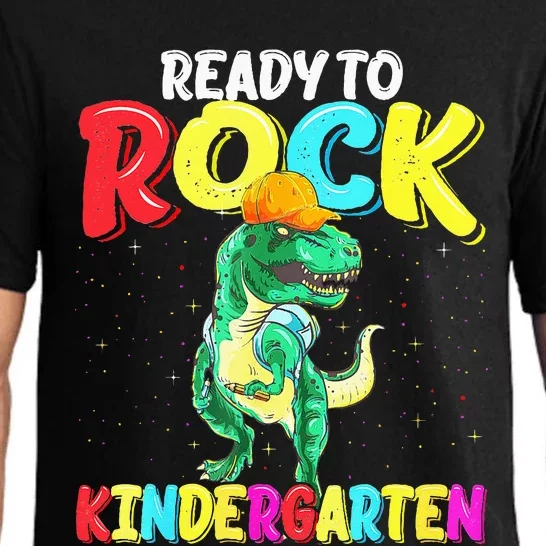 Kindergarten Ready To Rock Dinosaur Back To School Outfit Pajama Set