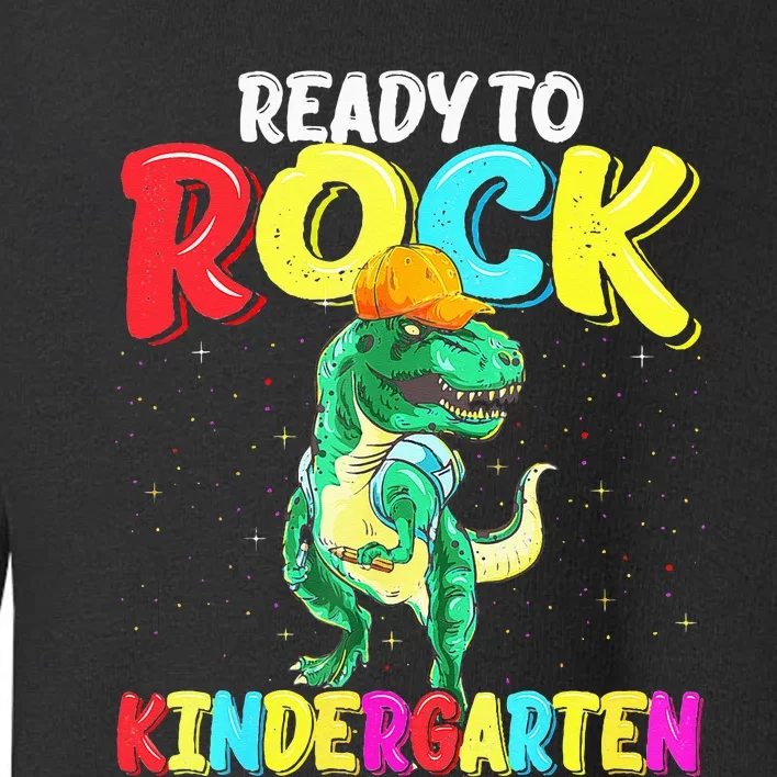 Kindergarten Ready To Rock Dinosaur Back To School Outfit Toddler Sweatshirt