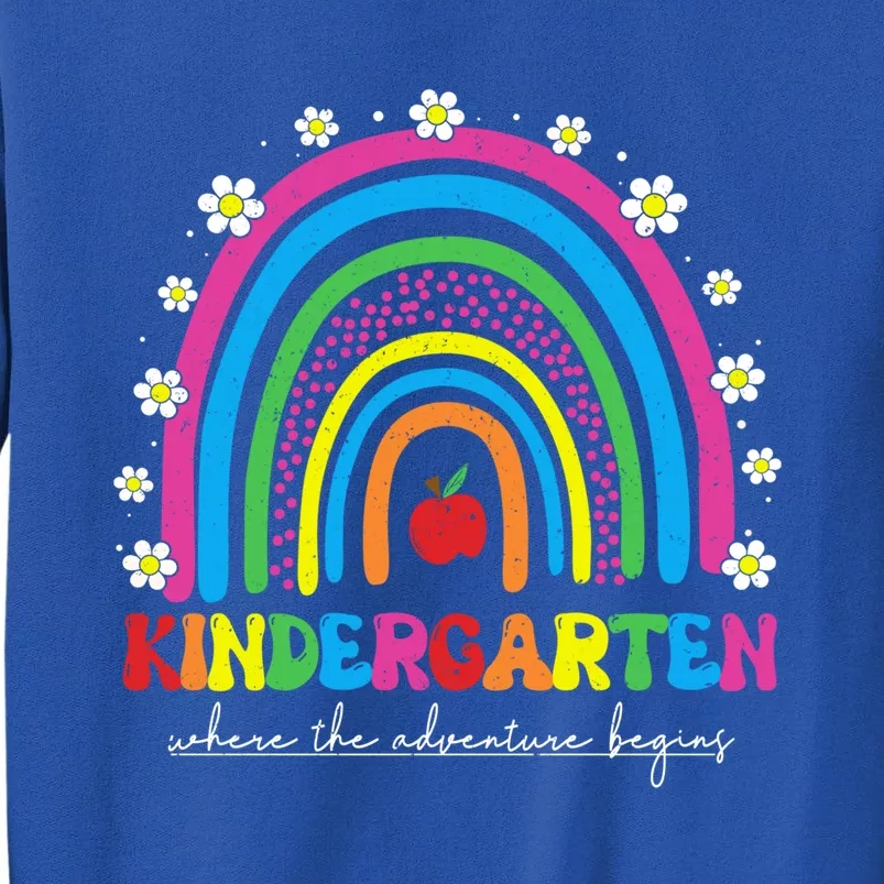 Kindergarten Rainbow Teachers Team Kindergarten Squad Groovy Gift Sweatshirt