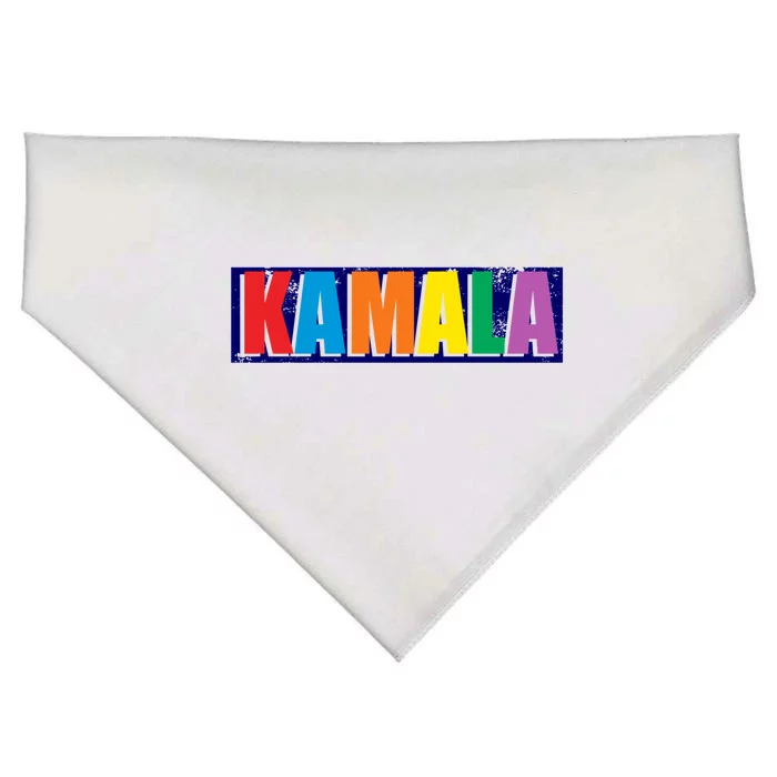 Kamala Retro Vintage Harris Political Campaign For President Gift USA-Made Doggie Bandana