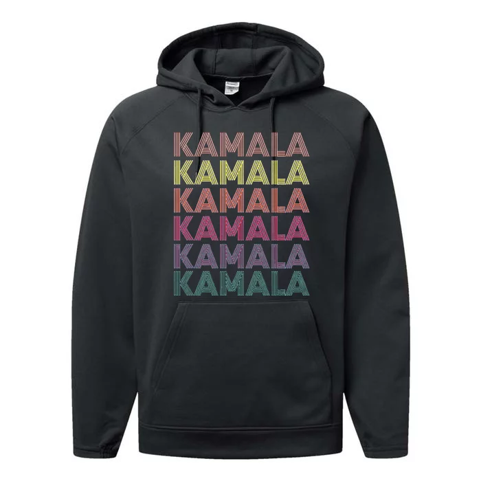 Kamala Retro Vintage Kamala Harris 2024 Performance Fleece Hoodie