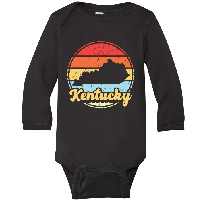 Kentucky Roots Vintage Kentucky Native Home State Pride Ky Baby Long Sleeve Bodysuit