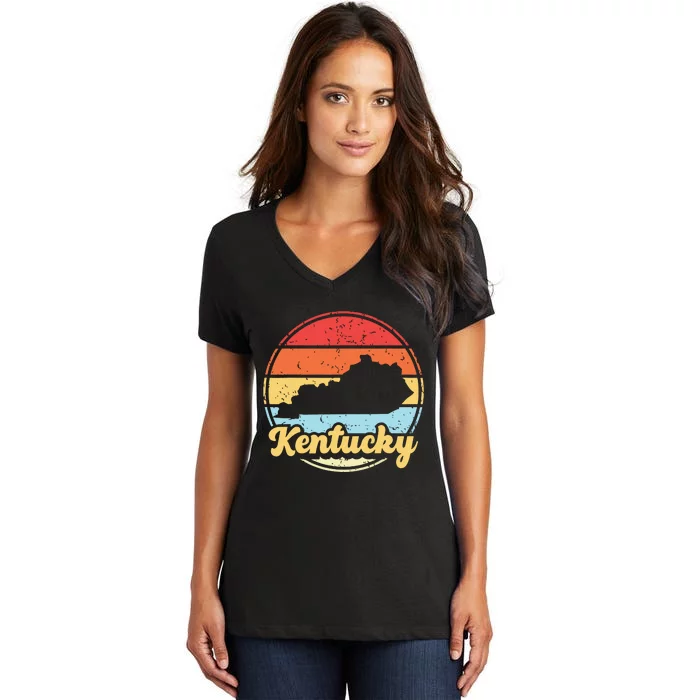 Kentucky Roots Vintage Kentucky Native Home State Pride Ky Women's V-Neck T-Shirt