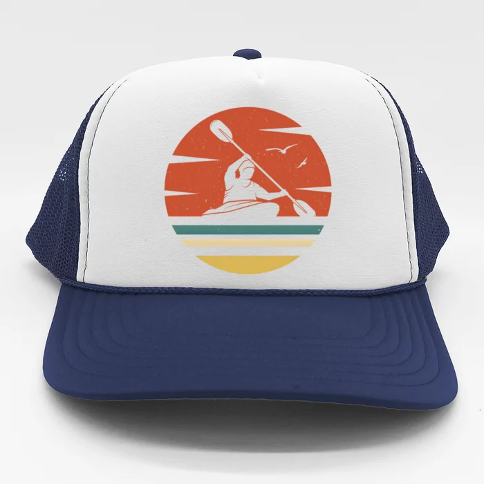 Kayak Retro Vintage Sunset For Kayakers Cute Gift Trucker Hat