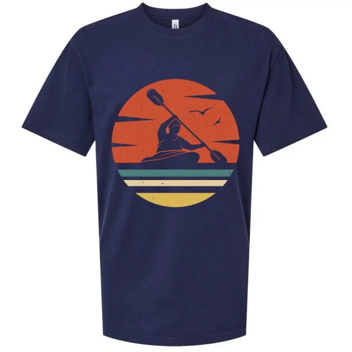 Kayak Retro Vintage Sunset For Kayakers Cute Gift Sueded Cloud Jersey T-Shirt