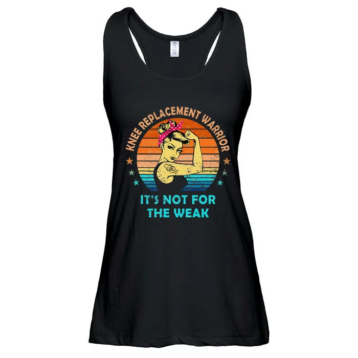 Knee Replacet Warrior ItS Not For The Weak Ladies Essential Flowy Tank