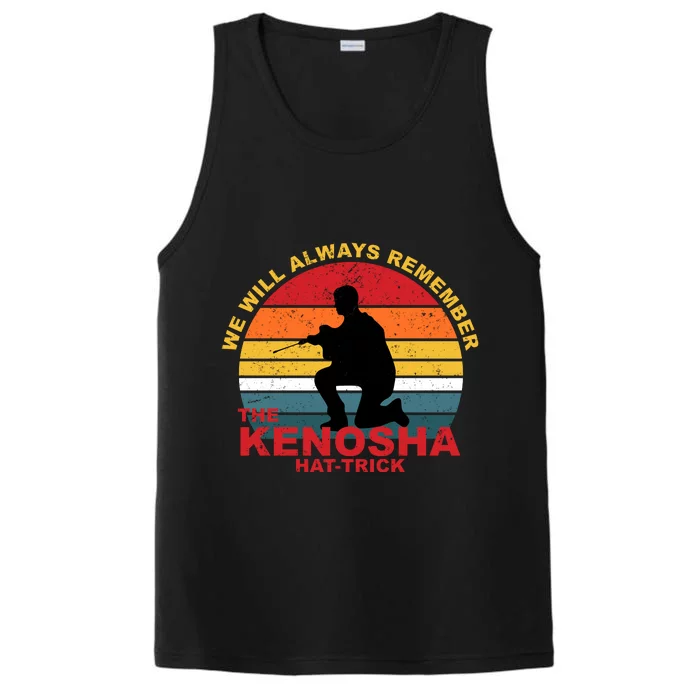 Kyle Rittenhouse We Will Always Remember The Kenosha Hat Trick Performance Tank