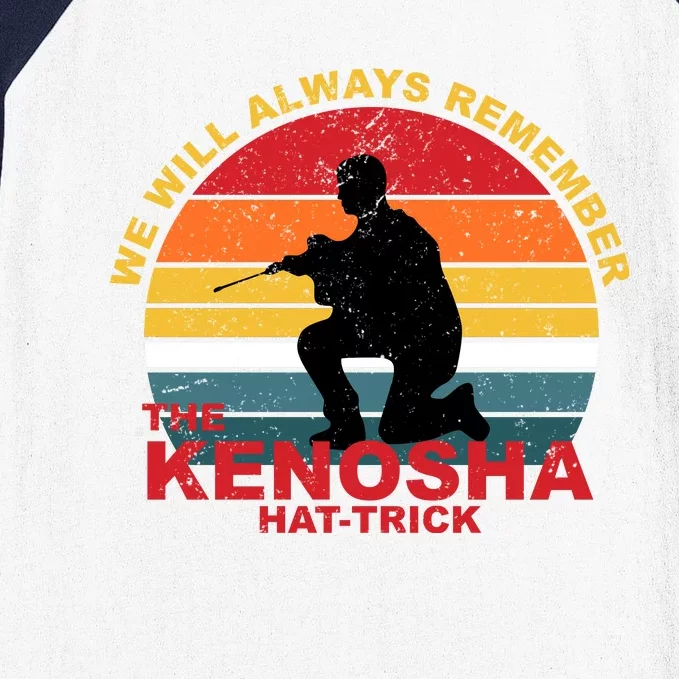 Kyle Rittenhouse We Will Always Remember The Kenosha Hat Trick Baseball Sleeve Shirt