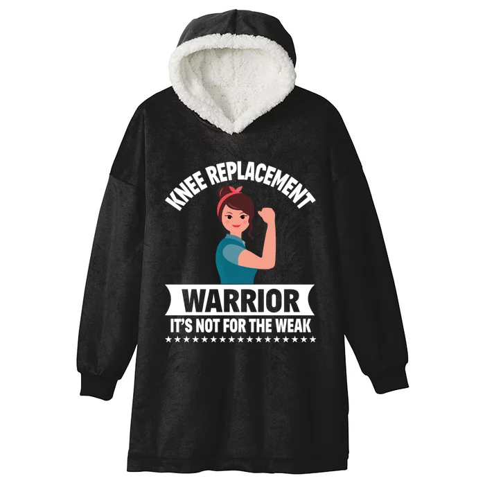 Knee Replacement Warrior Knee Surgery Recovery Get Well Gift Hooded Wearable Blanket