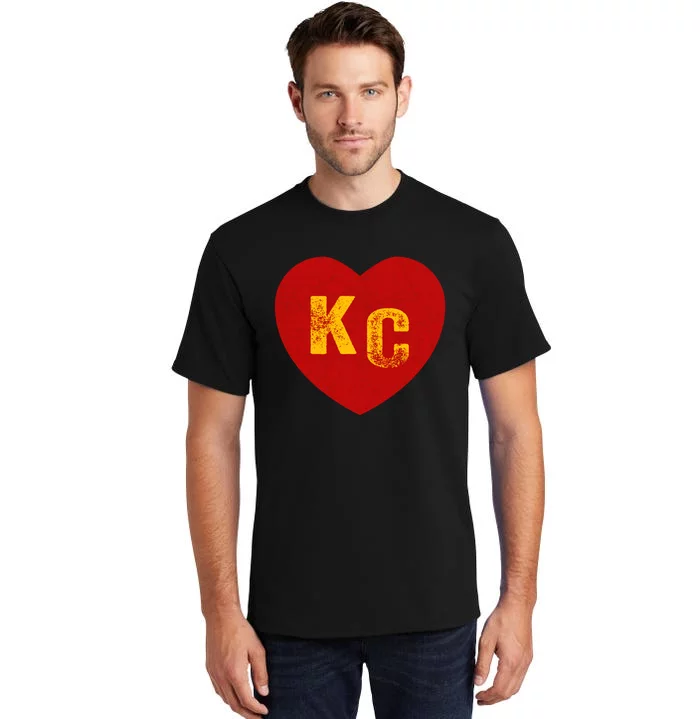 KC Red & Yellow Heart Kansas City Red/yellow heart kc red kc Tall T-Shirt