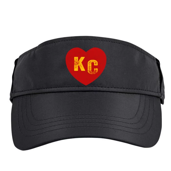 KC Red & Yellow Heart Kansas City Red/yellow heart kc red kc Adult Drive Performance Visor