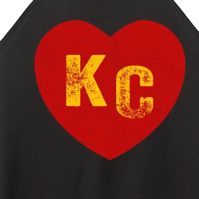 KC Red & Yellow Heart Kansas City Red/yellow heart kc red kc Women’s Perfect Tri Rocker Tank