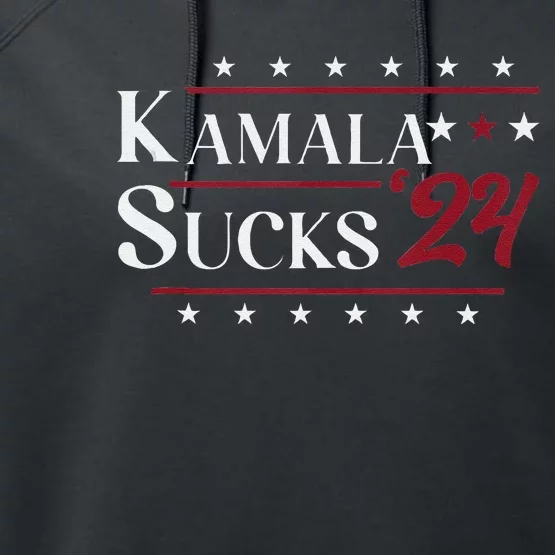 Kamala Sucks 2024 Kamala Harris Performance Fleece Hoodie