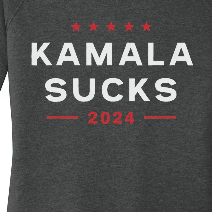 Kamala Sucks 2024 Anti Kamala Harris Women's Perfect Tri Tunic Long Sleeve Shirt