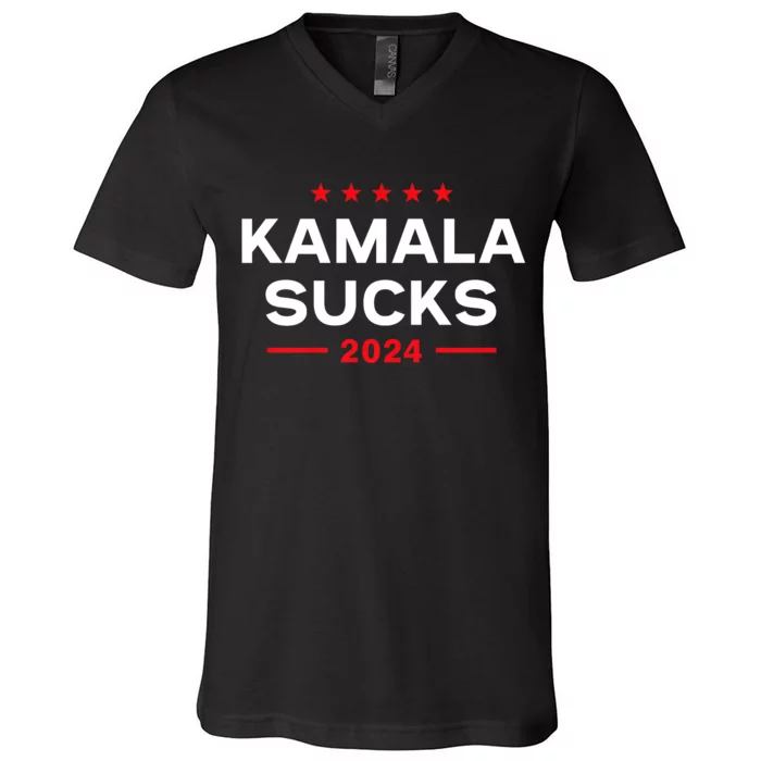 Kamala Sucks 2024 Anti Kamala Harris V-Neck T-Shirt