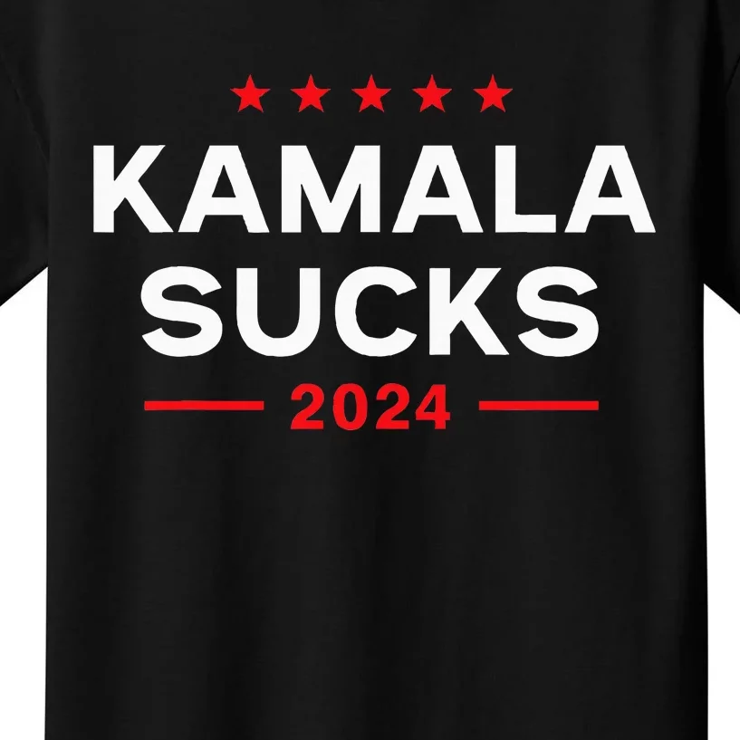 Kamala Sucks 2024 Anti Kamala Harris Kids T-Shirt