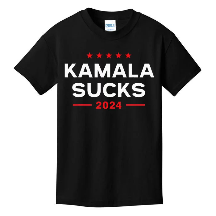 Kamala Sucks 2024 Anti Kamala Harris Kids T-Shirt