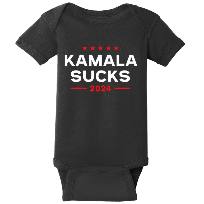 Kamala Sucks 2024 Anti Kamala Harris Baby Bodysuit