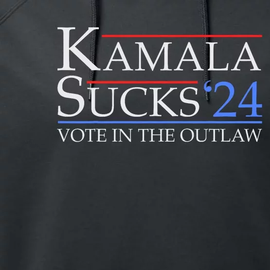 Kamala Sucks 2024 Anti Kamala Pro Trump Supporter 2024 Performance Fleece Hoodie