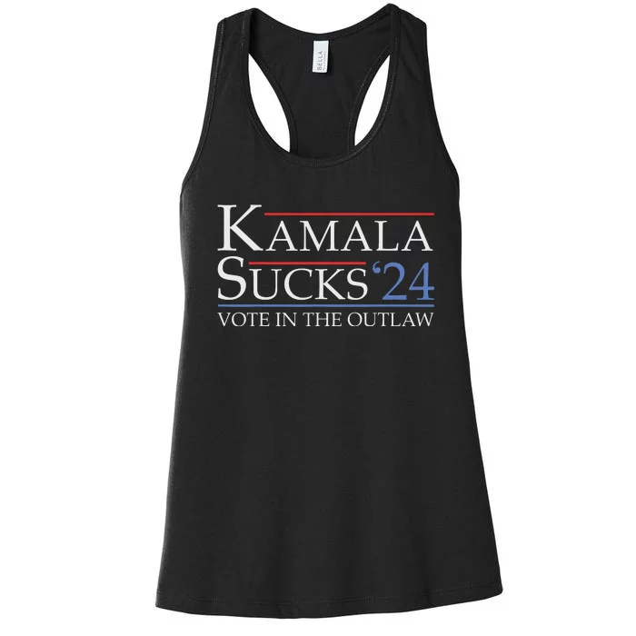 Kamala Sucks 2024 Anti Kamala Pro Trump Supporter 2024 Women's Racerback Tank