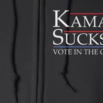 Kamala Sucks 2024 Anti Kamala Pro Trump Supporter 2024 Full Zip Hoodie