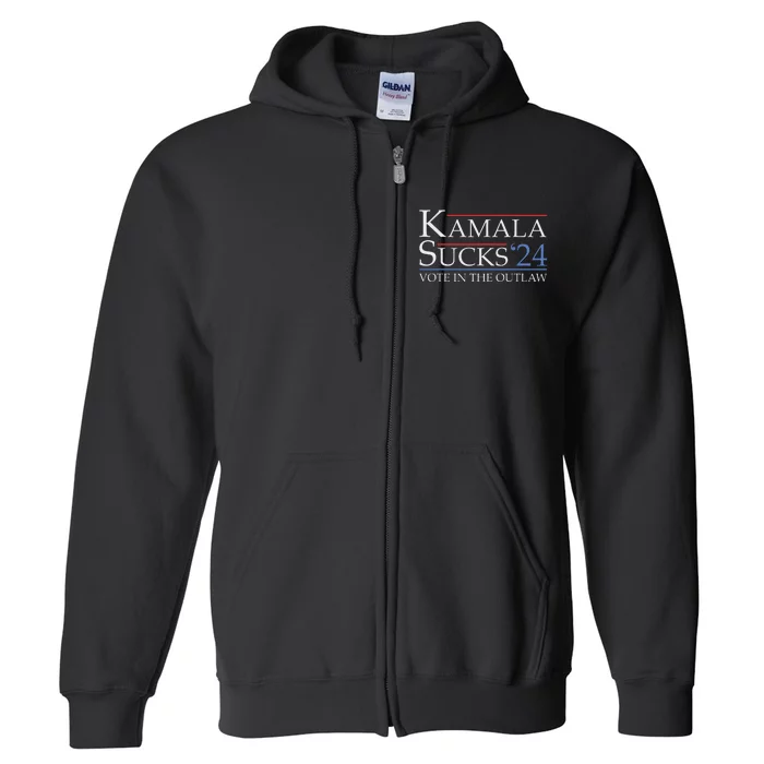 Kamala Sucks 2024 Anti Kamala Pro Trump Supporter 2024 Full Zip Hoodie