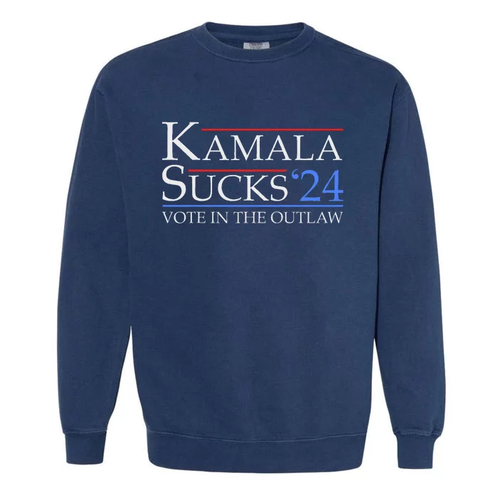 Kamala Sucks 2024 Anti Kamala Pro Trump Supporter 2024 Garment-Dyed Sweatshirt