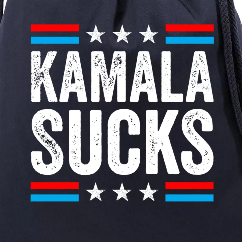 Kamala Sucks 2024 Anti Kamala Harris Us Election Political Gift Drawstring Bag