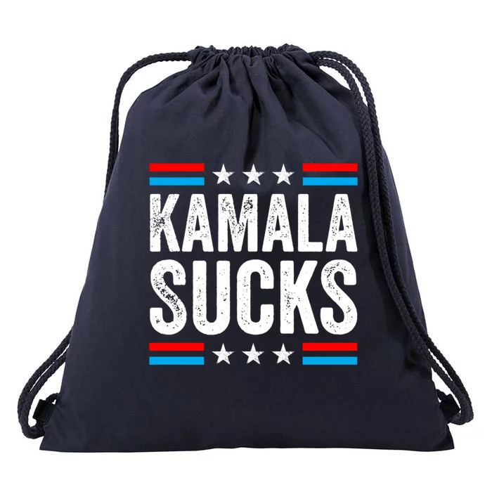 Kamala Sucks 2024 Anti Kamala Harris Us Election Political Gift Drawstring Bag