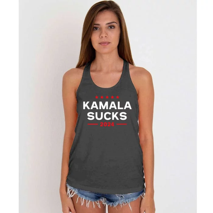 Kamala Sucks 2024 Anti Kamala Harris Women's Knotted Racerback Tank