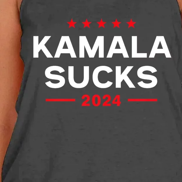 Kamala Sucks 2024 Anti Kamala Harris Women's Knotted Racerback Tank