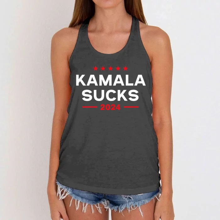 Kamala Sucks 2024 Anti Kamala Harris Women's Knotted Racerback Tank