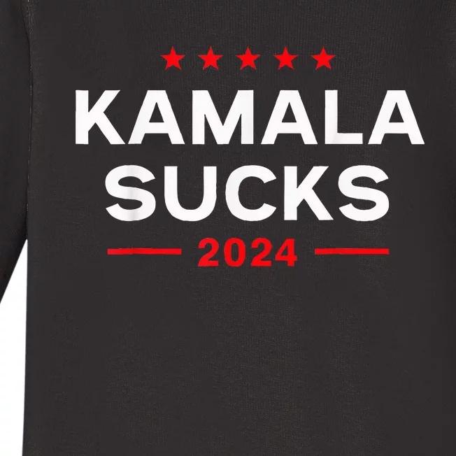 Kamala Sucks 2024 Anti Kamala Baby Long Sleeve Bodysuit