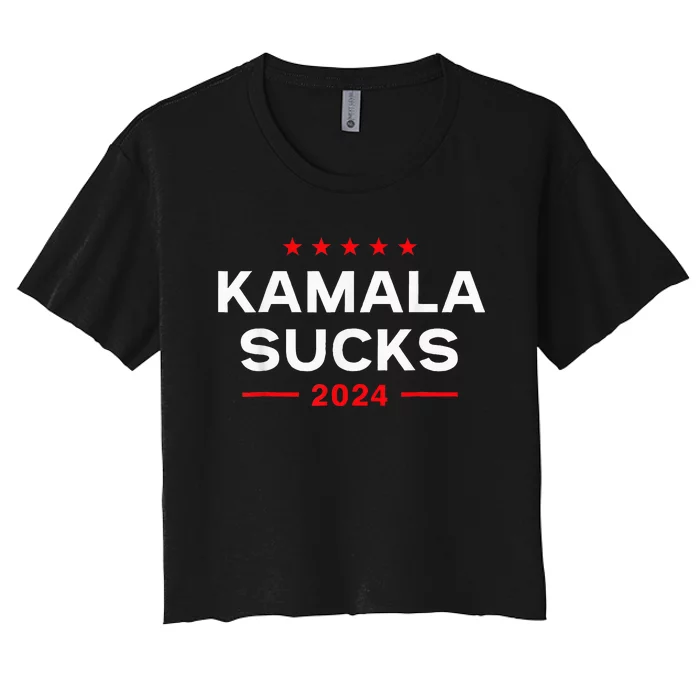 Kamala Sucks 2024 Anti Kamala Women's Crop Top Tee