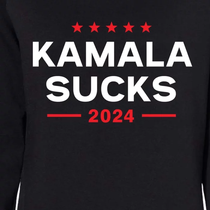 Kamala Sucks 2024 Anti Kamala Harris Gift Womens California Wash Sweatshirt