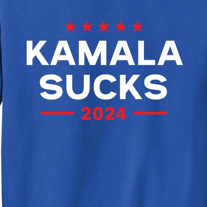 Kamala Sucks 2024 Anti Kamala Harris Gift Tall Sweatshirt