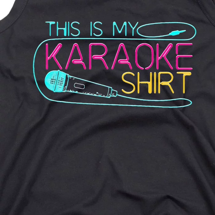 Karaoke Singer 80s Retro This Is My Karaoke Tank Top