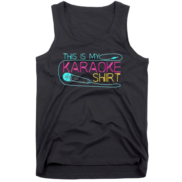 Karaoke Singer 80s Retro This Is My Karaoke Tank Top