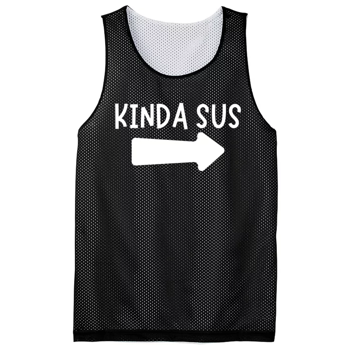 Kinda Sus Arrow Gaming Meme Matching Halloween Costume Mesh Reversible Basketball Jersey Tank