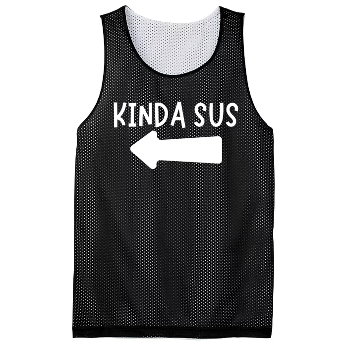 Kinda Sus Arrow Gaming Meme Matching Halloween Costume Mesh Reversible Basketball Jersey Tank