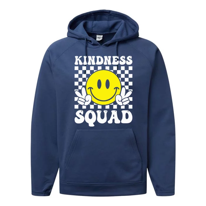 Kindness Squad Anti Bullying Unity Day Orange Performance Fleece Hoodie