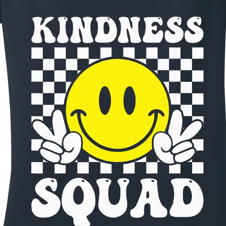 Kindness Squad Anti Bullying Unity Day Orange Women's V-Neck T-Shirt