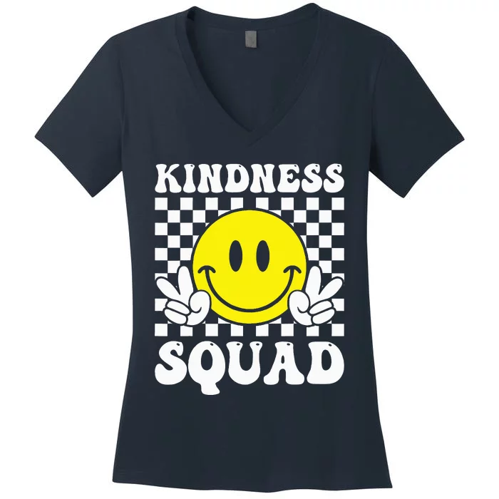 Kindness Squad Anti Bullying Unity Day Orange Women's V-Neck T-Shirt