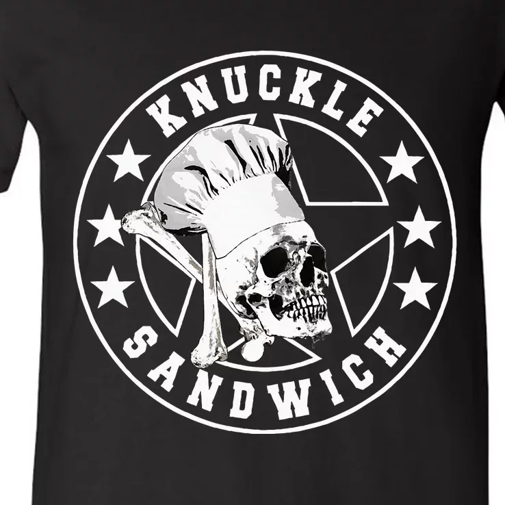 Knuckle Sandwich All Star Knockout White V-Neck T-Shirt