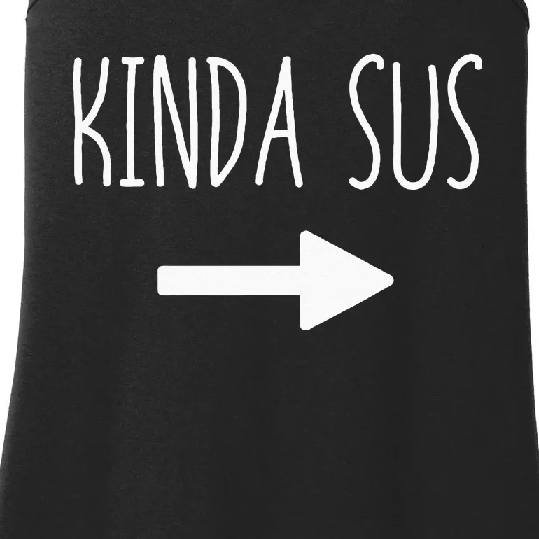 Kinda Sus Arrow Gaming Meme Matching Halloween Costume Funny Ladies Essential Tank