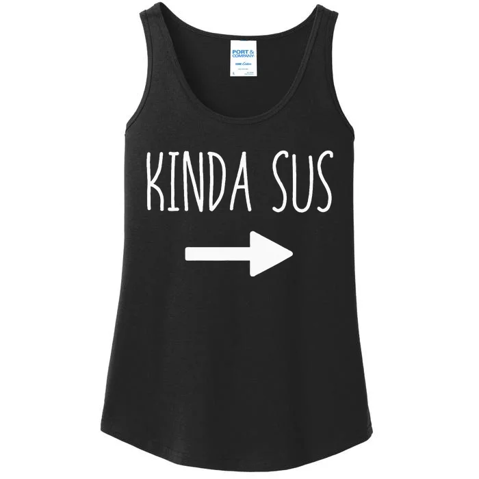 Kinda Sus Arrow Gaming Meme Matching Halloween Costume Funny Ladies Essential Tank